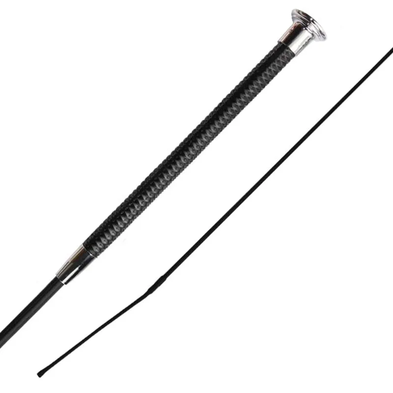 Woof Wear Diamond Dressage Whip - Black/Silver